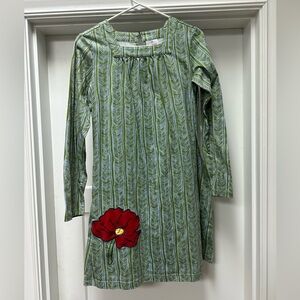 Hannah Anderson girls dress size 14/16 160 red poppy appliqué